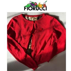 Fiorucci Leopard Lined Lips Cardi